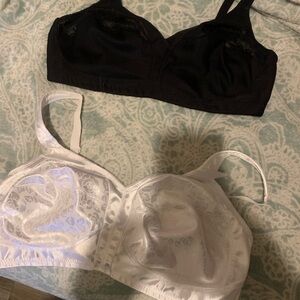 Elegant Black and White Lace Bras